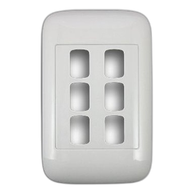 Onesto Oracle On2061Y 2X4 6 Lever Cover Plate, White