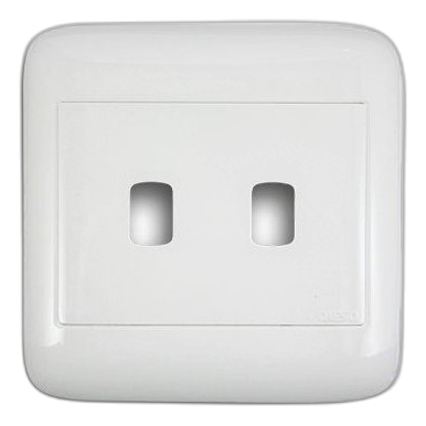 Onesto Oracle On4021Y 4X4 2 Lever Cover Plate, White