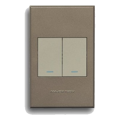Major-Tech Veti 3 3V102Tb 2X4 Dimmer + 2 Way Switch, Bronze