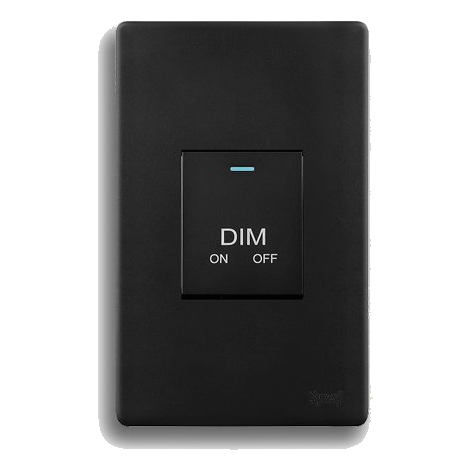Synerji Deco 2X4 Dimmer Switch, Matt Black