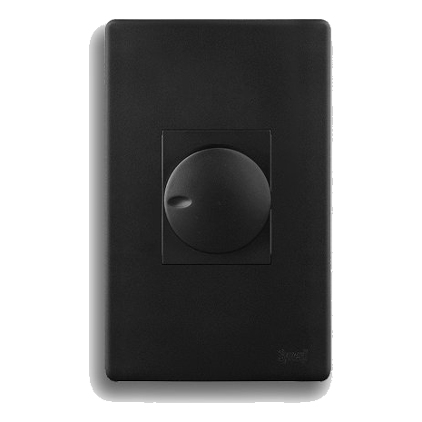 Synerji Deco 2X4 Rotary Dimmer, Matt Black