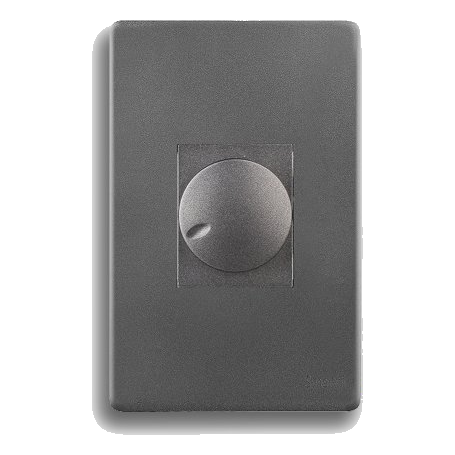 Synerji Deco 2X4 Rotary Dimmer, Matt Grey
