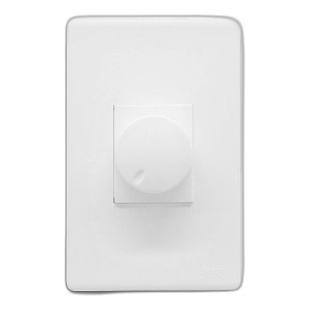 Synerji Deco 2X4 Rotary Dimmer, White