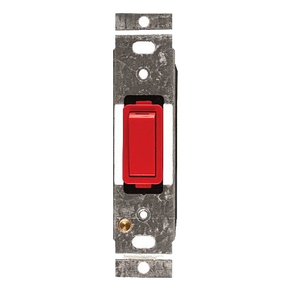 Crabtree Classic 2471/003 2X4 1 Lever Switch On Yoke, Red