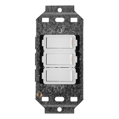 Crabtree Classic 2473P 2X4 3 Lever Switch On Yoke, White