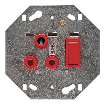 Crabtree Classic 6862P 4X4 Dedicated Single Socket On Yoke, Red