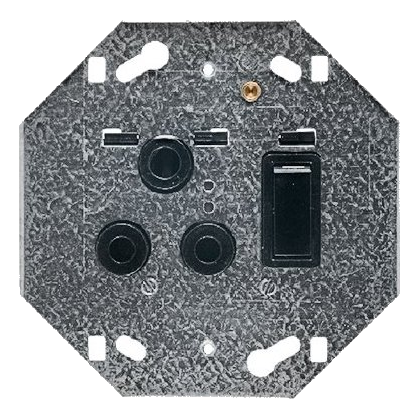 Crabtree Classic 6863 4X4 Dedicated Single Socket On Yoke, Black