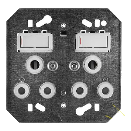 Crabtree Classic 6881/001P 4X4 Double Socket On Yoke, White