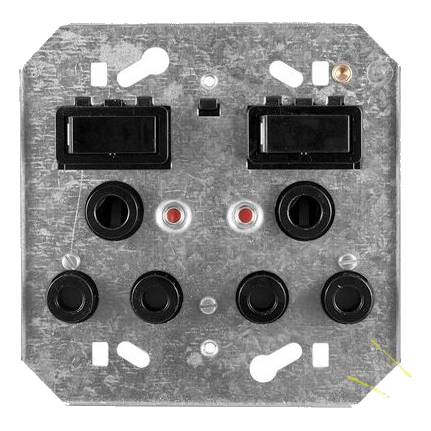 Crabtree Classic 6883/008 4X4 Dedicated Double Socket On Yoke, Black