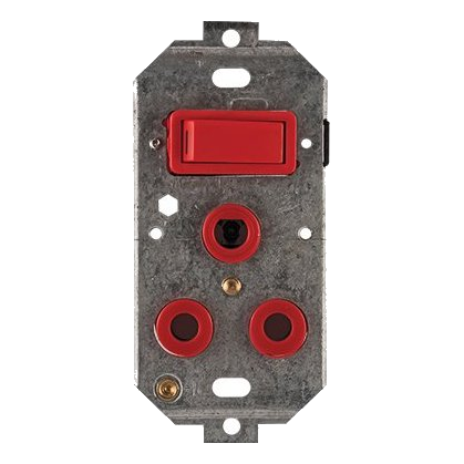 Crabtree Classic 6896/003 2X4 Single Socket On Yoke, Red