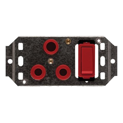 Crabtree Classic 6896H/003 2X4 Single Socket On Yoke, Red