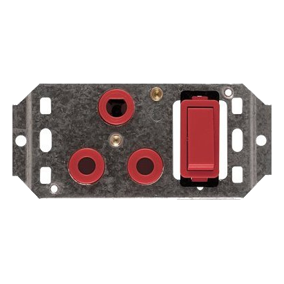 Crabtree Classic 6896Hdp 2X4 Dedicated Socket On Yoke, Red