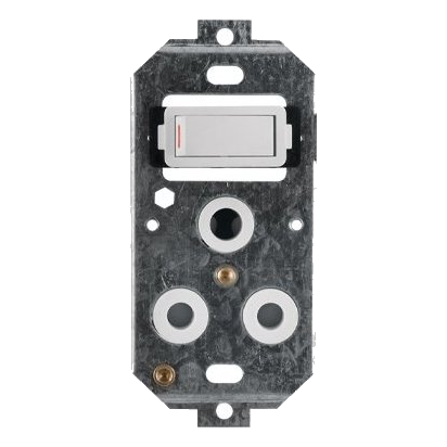 Crabtree Classic 6896P 2X4 Single Socket On Yoke, White