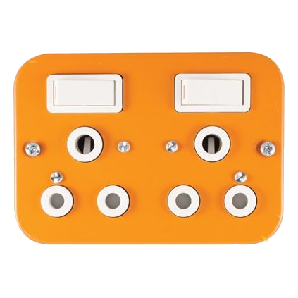 Crabtree Classic 7392/002 Double Socket, Orange