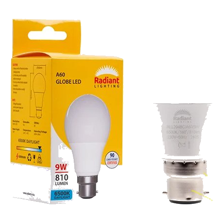 A60 9w LED B22 6500K Box N