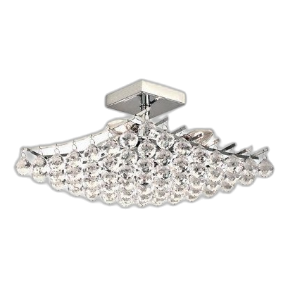 Bright Star Cf052 Polished Chrome & Crystal Ceiling Light