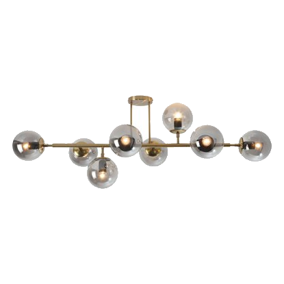 Bright Star Cf562/8 Gold & Smoked Glass Ceiling Light