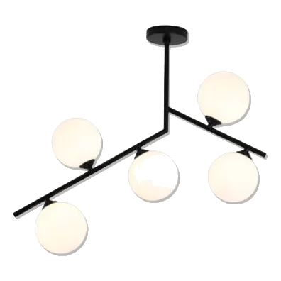 Bright Star CF607/5 Black Ceiling Light