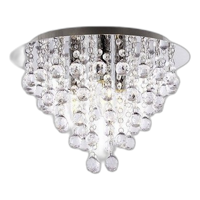 Bright Star Cf642/3 Polished Chrome & Crystal Ceiling Light