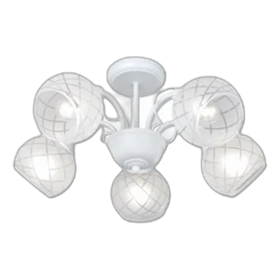 Bright Star CH251/5 Matt White Chandelier