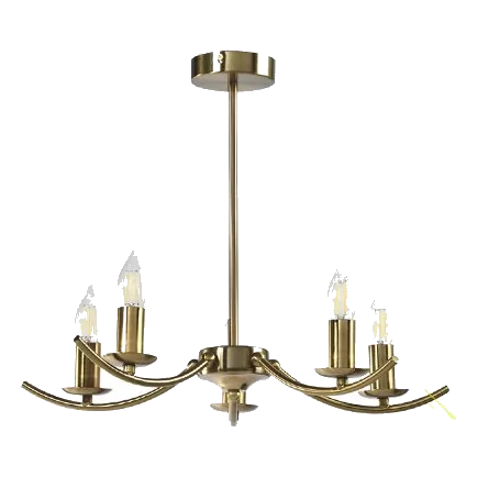 Bright Star CH396/5 Gold Metal Chandelier