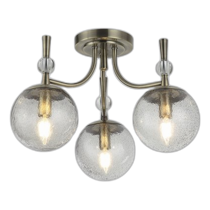 Bright Star Ch398/3 Antique Bronze Metal Chandelier