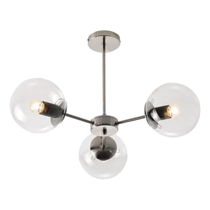 Bright Star CH537/3 Satin Chrome Metal Chandelier