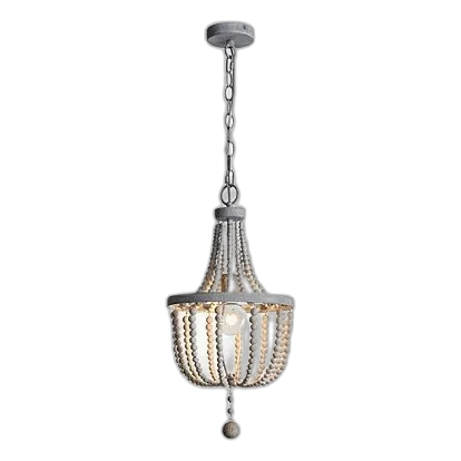 Bright Star CH893/1 Wooden Bead Chandelier