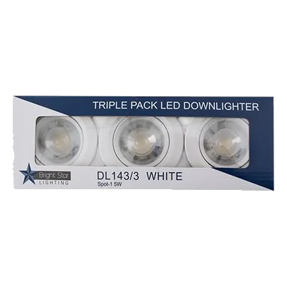 Bright Star DL143/3 White Triple Pack LED Downlight