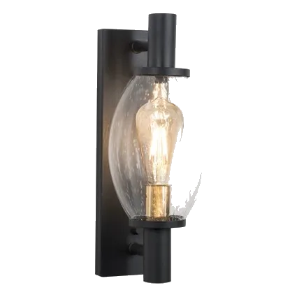 Bright Star L522 Black & Gold Wall Lantern
