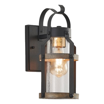 Bright Star L525 Black & Gold Wall Lantern