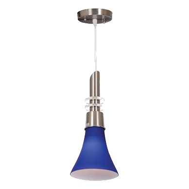 Bright Star Pen040 Satin Chrome Blue Pendant