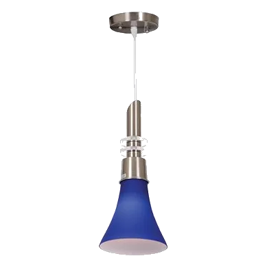Bright Star PEN040 Satin Chrome Blue Pendant