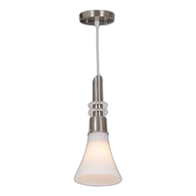 Bright Star PEN040 Satin Chrome White Pendant