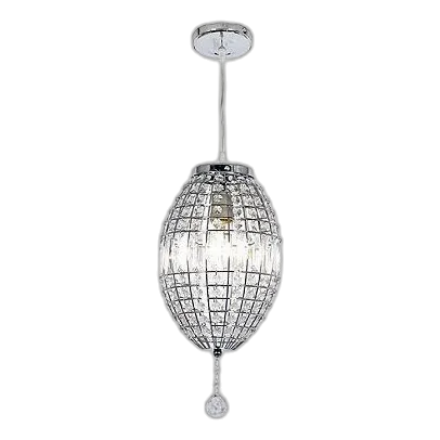 Bright Star PEN167/1 Polished Chrome & Crystal Pendant