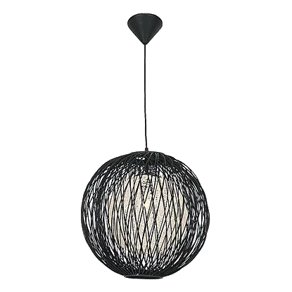 Bright Star PEN194/1 Black Bamboo & Twine Pendant