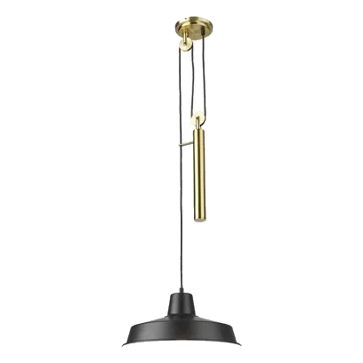 Bright Star PEN872 Brass & Black Metal Pendant