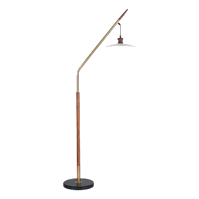 Bright Star SL429 Gold Metal & Wood Floor Lamp