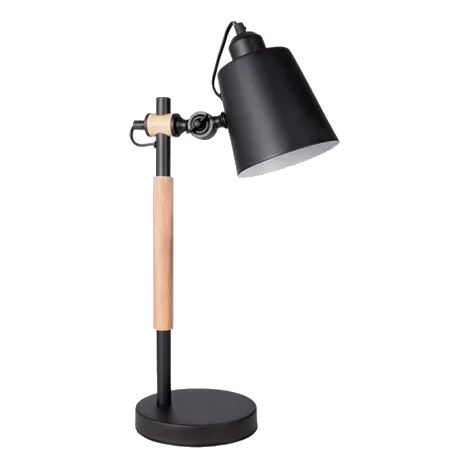 Bright Star TL142 Black & Wood Table Lamp