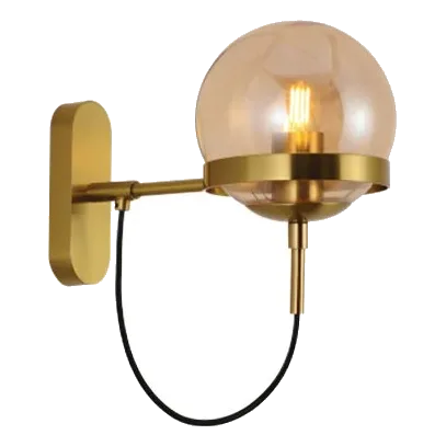 Bright Star WB238 Black & Gold Wall Light