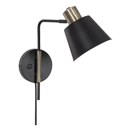 Bright Star WB374 Brass & Black Wall Light