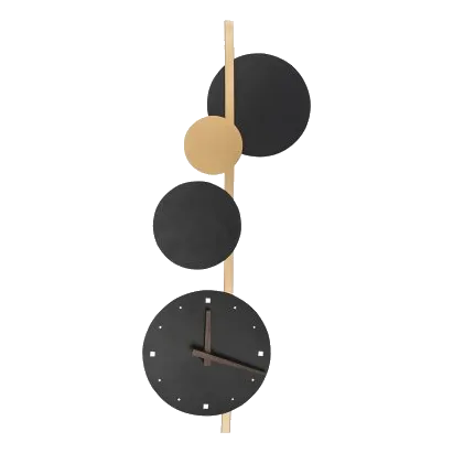 Bright Star WB399 Black LED Wall Light + Clock