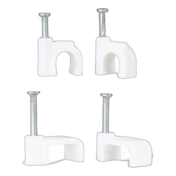 Cable Clips, Round (White)