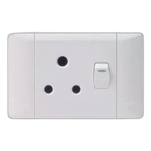 CBI 4X2 16A Single Socket Outlet White