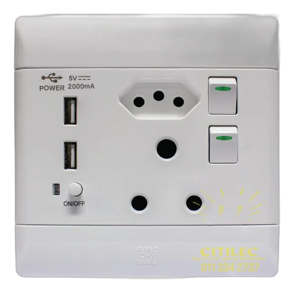 CBI 4X4 16A + Euro + 2XUSB White
