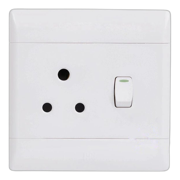 CBI 4X4 16A Single Switched Socket Outlet White