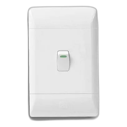 CBI L120-P 2X4 1 Lever 1 Way Switch, White
