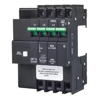 CBI QA36CW63 4 Pole 3kA 63Amp Earth Leakage
