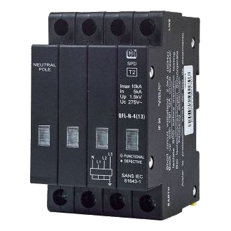 Cbi Qfln-4(13) 4 Pole 275V 10Ka Surge Protector