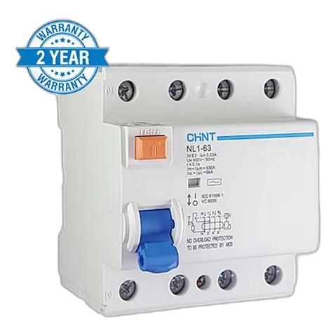 Chint NL1 4 Pole 6kA 25Amp Earth Leakage